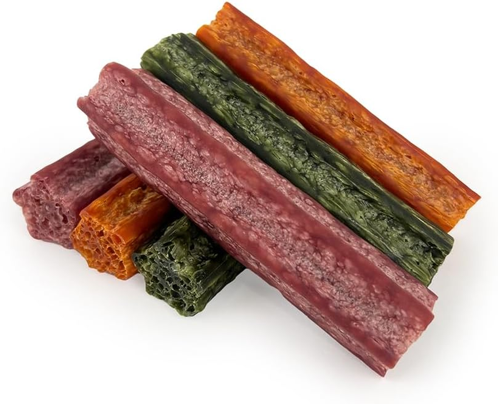 It'S Treat Time Denta Sponge Chews, Star Sticks, Natural Plant Based, Large 6 Pack &ndash; Dental Chews with Superfoods, Low Fat, Easily Digestible, Seaweed & Carrot &Purple Sweet Potato Flavour