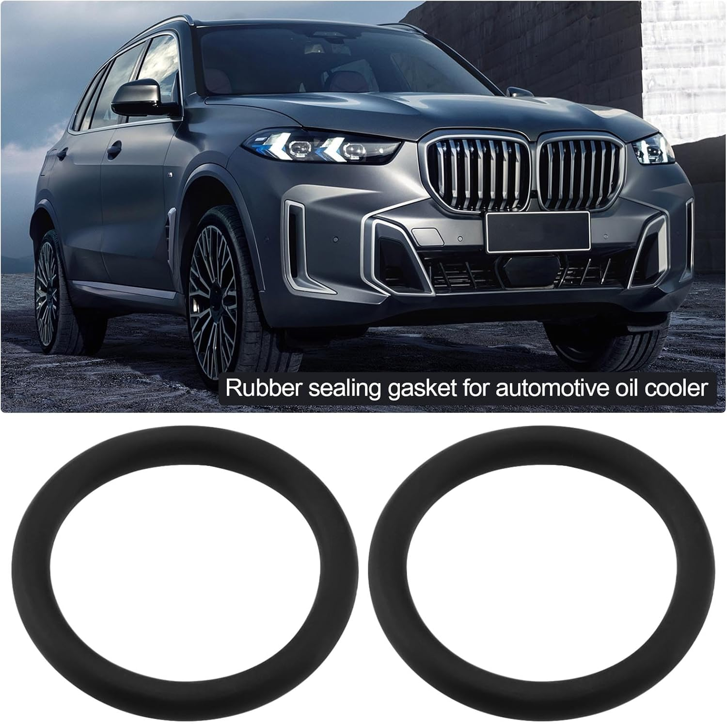 VGOL 10Pcs Automotive Oil Cooler Rubber Sealing Gasket 17222245358 Compatible with BMW 1/3/5/6/7 Series X3/X5/X6 Z3/Z4 for Automotive Replacement Parts image number 1