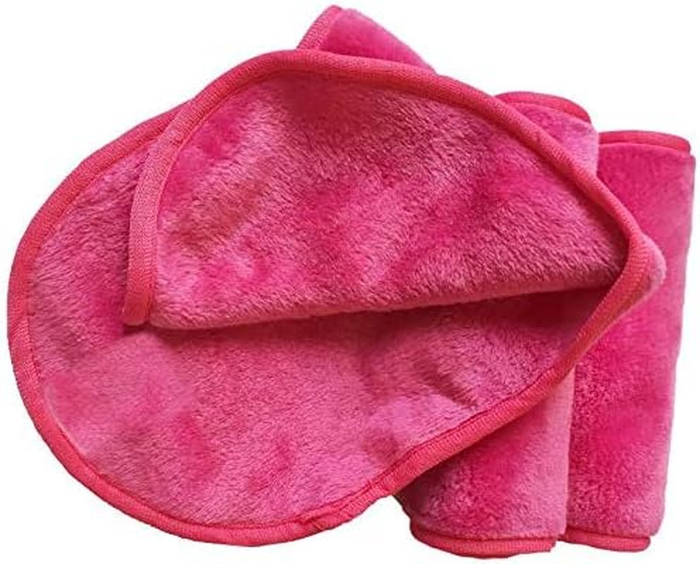 Makeup Remover Cloths Microfiber Reusable Facial Cleansing Towels Chemical Free Magically Remove Makeup Only with Water 16X7Inches Pink 3 Pack image number 3