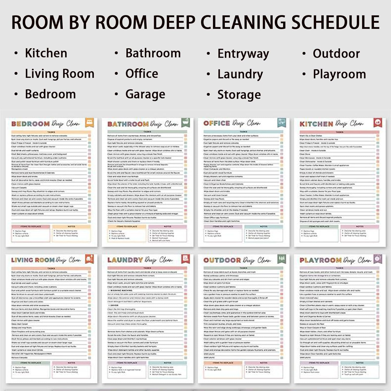 ADHD Cleaning Planner, Cleaning Schedule and Checklist Organizer, Daily Weekly Monthly Planner Notebook image number 1