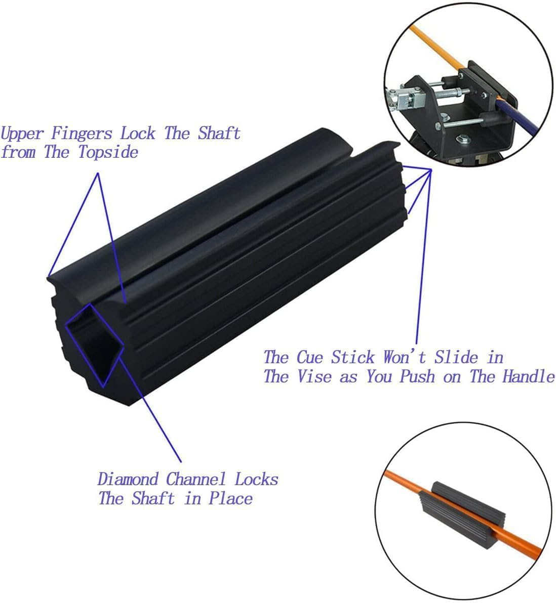 Rubber Golf Club Grip Vice Clamps Grips Replacement Tool,Golf Club Grip Replacement Clamps Putters Vice Shaft Accessory Tool Solid Rubber Vise Clamp for Golf Club Shafts (2) image number 2