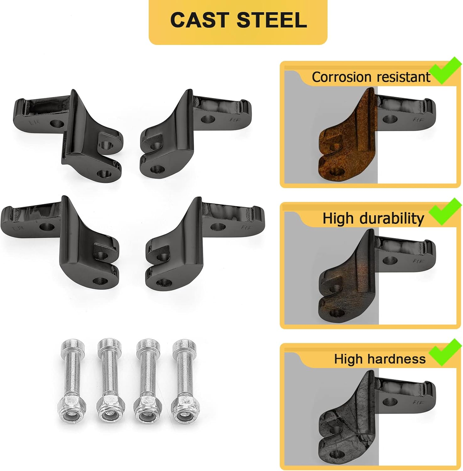 Mofun Driver Floorboard Relocation Brackets Compatible with Harley Touring Street Road Electra Glide Road King Trikes Motorcycle Foot Control 2017-2023