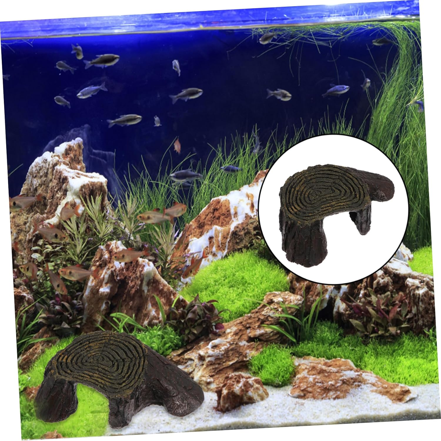 Abaodam Tortoise Climbing Platform Turtle Basking Terrace Resin Fish Tank Ornament Aquarium Landscaping Reptile Floating Deck for Pet Turtles and Amphibians image number 3