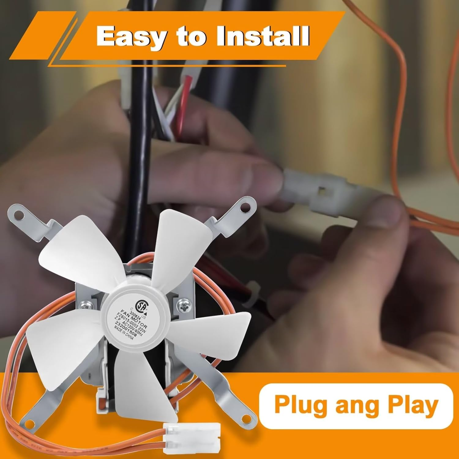 Upgraded Grill Induction Fan Replacement Part for Pit Boss, Traeger, Camp Chef Wood Pellet Grills, Sam'S Club, Z Grills Pellet Grills, AC120V 60Hz Grill Combustion Fan Kit Replacement Parts image number 5