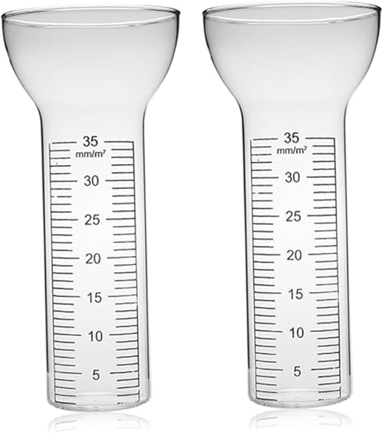 Rain Gauge 2Pcs Electric Torch Shaped Borosilicate Glass Water Gauge Rain Gauges for Yard, Water For, Outdoor Decorative- image number 2