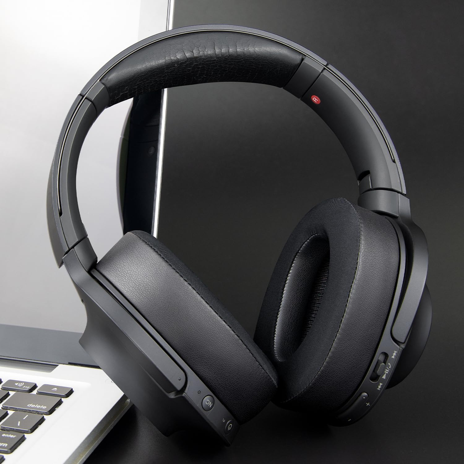 SOULWIT Cooling Gel Ear Pads Cushions Replacement, Earpads Compatible with Sony WH-H900N (H.Ear on 2 Wireless) & MDR 100ABN (H.Ear on Wireless) Noise Canceling Over-Ear Headphones - Black - Cooling Gel-Black image number 4