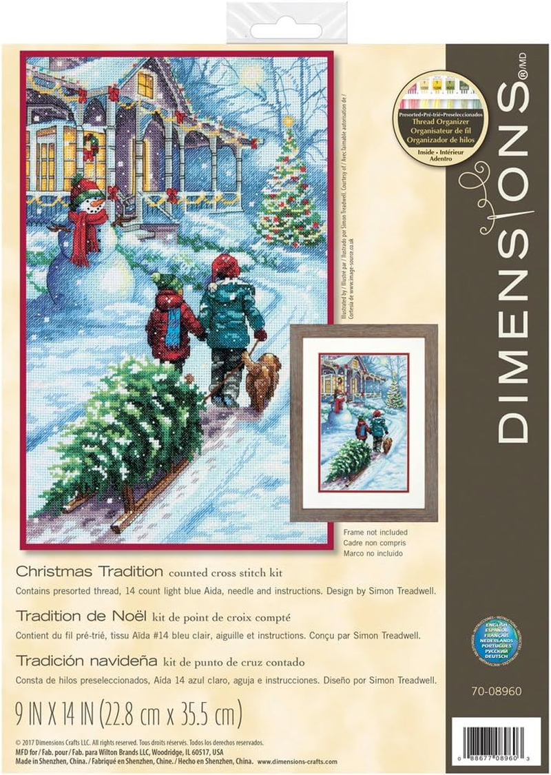 Dimensions Christmas Tradition Counted Cross Stitch Kit, 22.86 Cm X 35.56 Cm image number 4