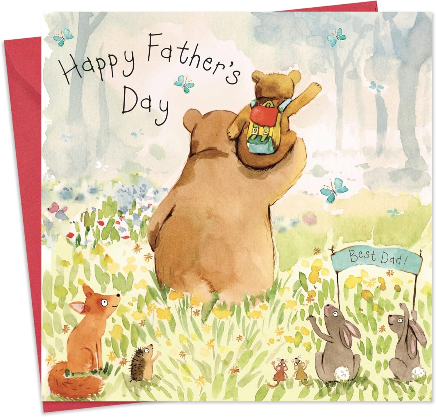Twizler Father'S Day Card Dad Bear - Father Day Card from Daughter or Son image number 1