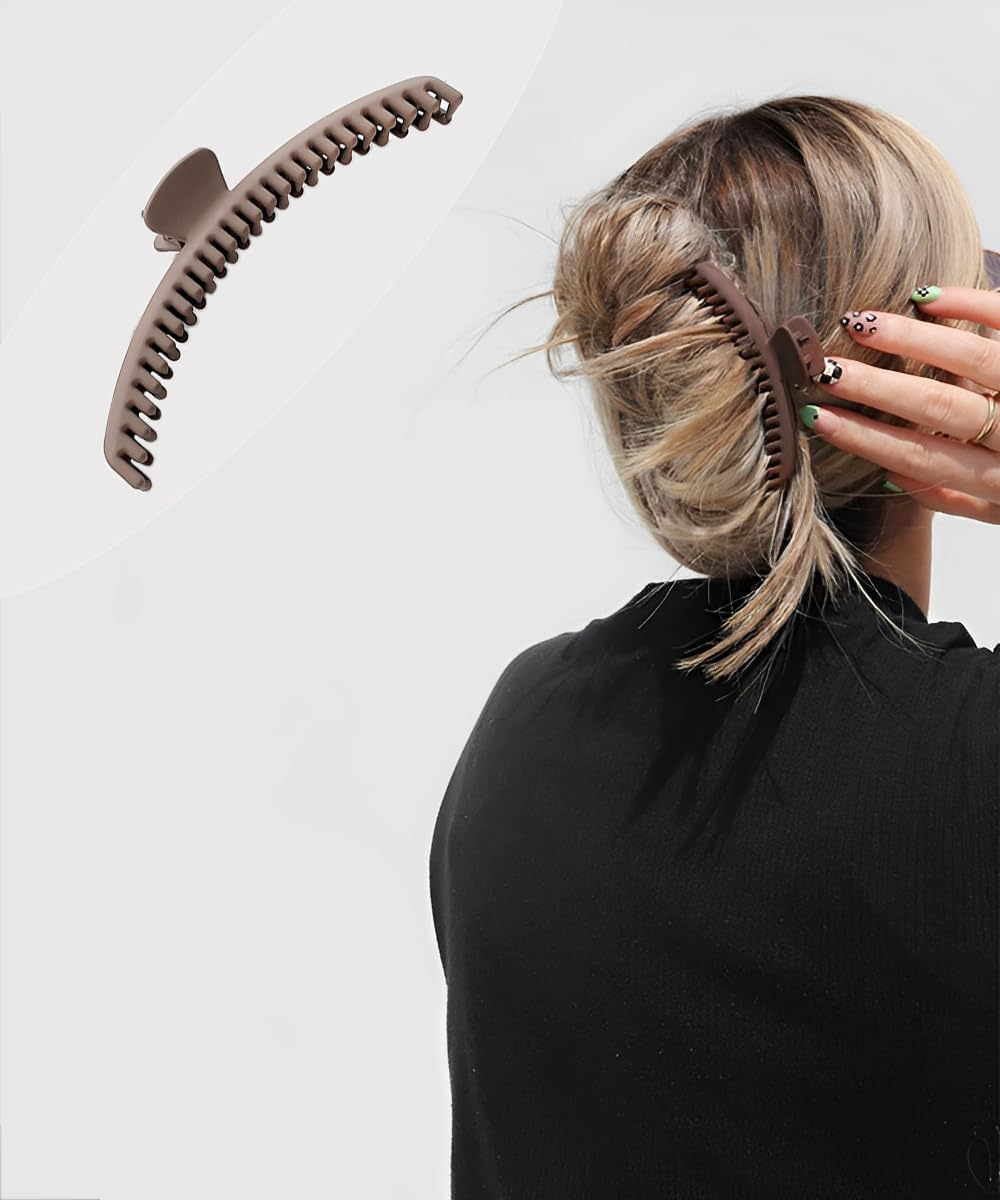 Hold Everything Hair Flat Claw Clip 4 Pcs, Flat Hair Clips with 52 Teeth for Thick and Thin Hair, Non-Slip, for Women Straight and Curly image number 5