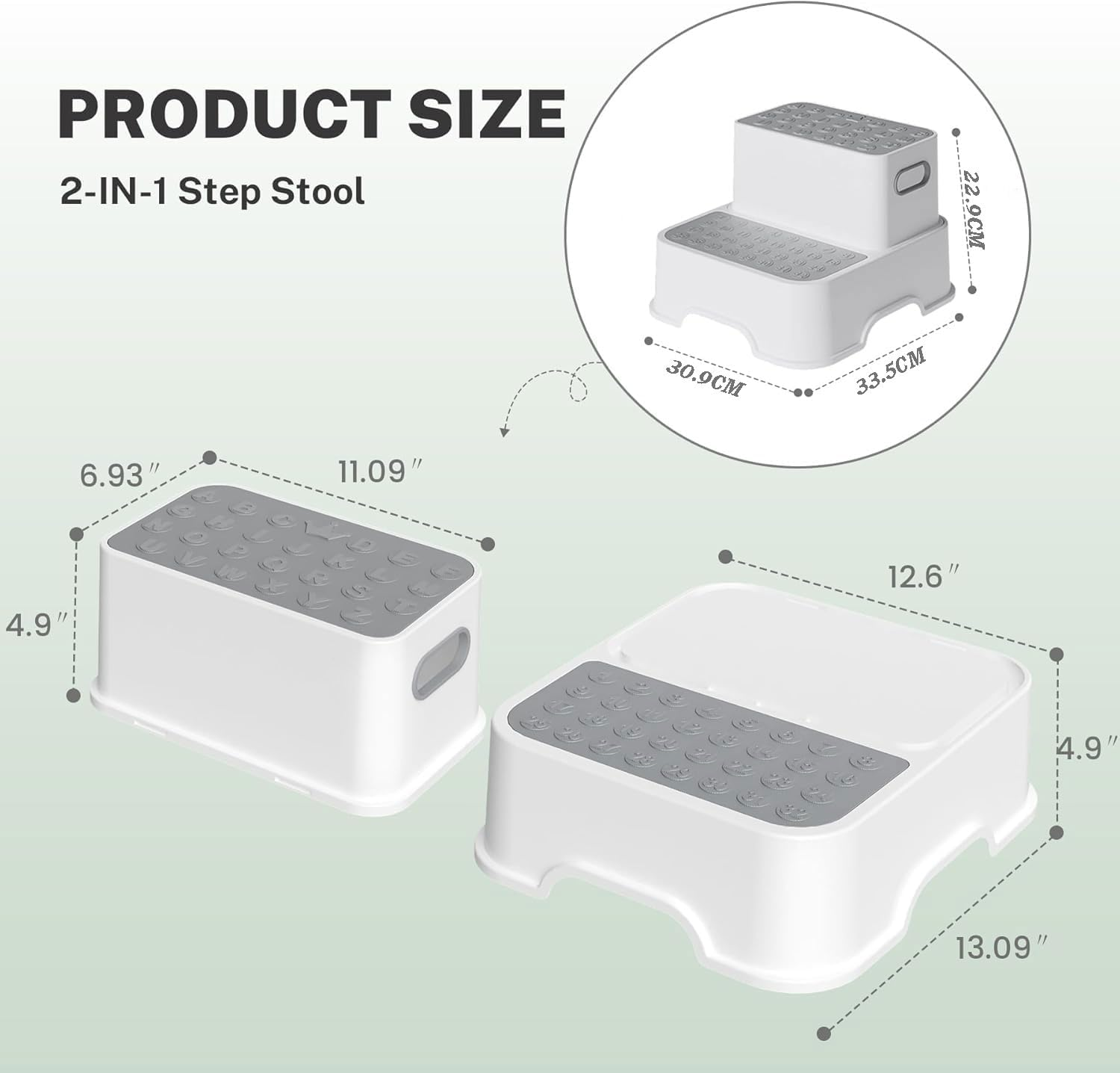Toddler Step Stool &ndash; 2 Packs Non-Slip Toddler Step Stool with 2 Sink Extender for Bathroom Sink & Potty Training, Safe & Sturdy for Kitchen, Bedroom & Classroom image number 2