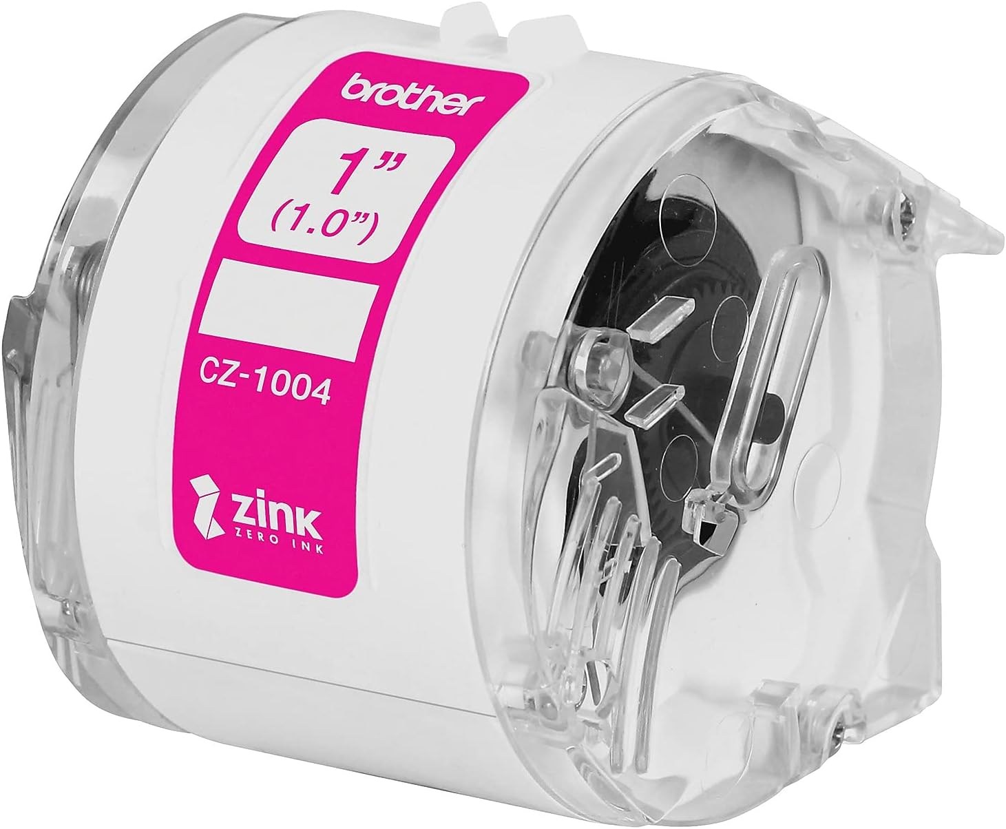 Brother Genuine CZ-1004 Continuous Length 1&rdquo; (1.0&rdquo;) 25 Mm Wide X 16.4 Ft. (5 M) Long Label Roll Featuring Zink Zero Ink Technology image number 1