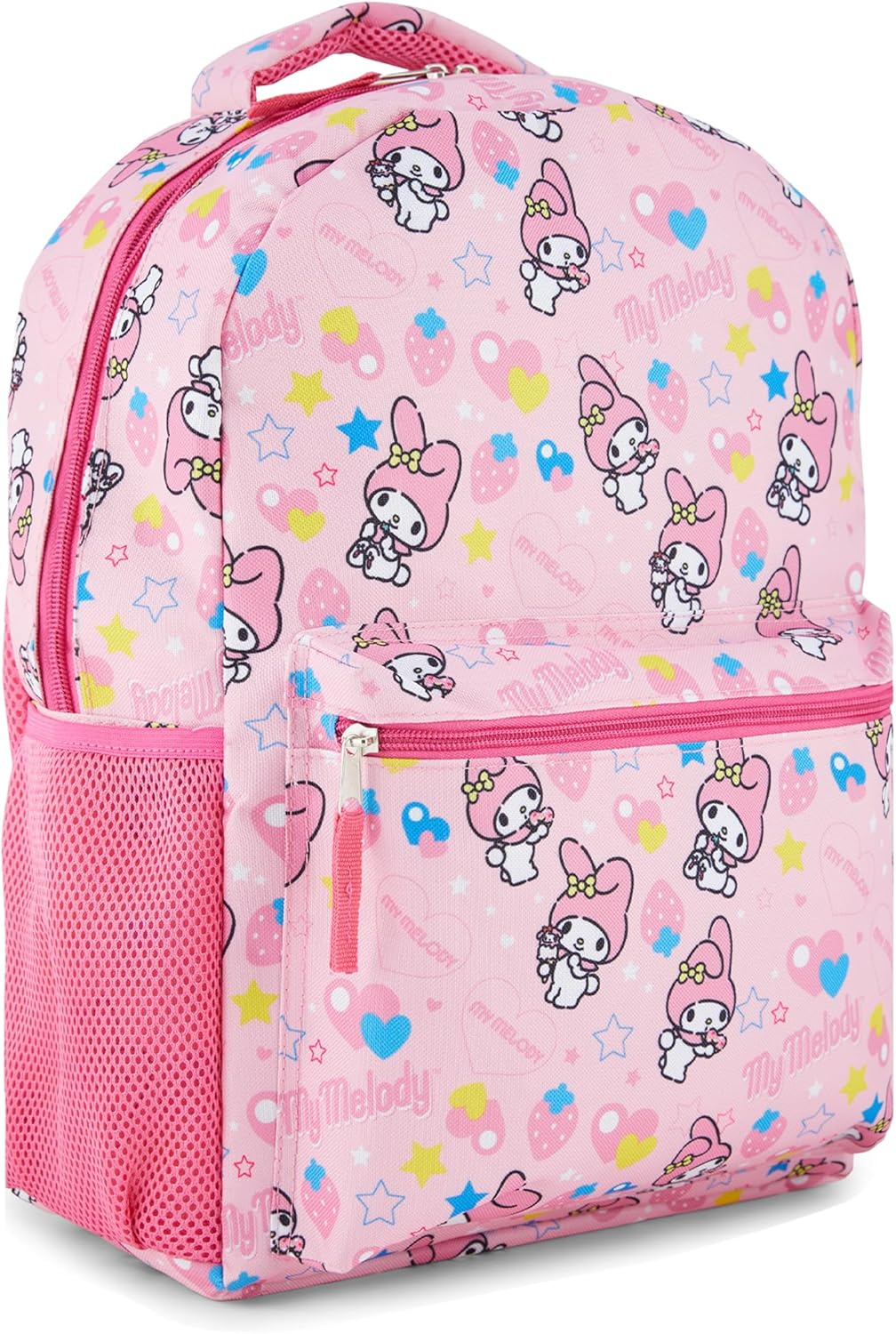 Hello Kitty Allover School Backpack - Hello Kitty, My Melody, Kuromi, Keroppi - Hello Kitty School Bookbag