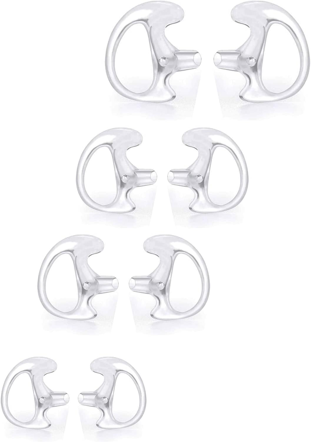 Replacement Earmold Earpiece Earbud Earplug Ear Mold for Walkie Talkie Acoustic Tube Earpiece,Soft Silicone Earmould Replacement Earpiece Insert for Two Way Radio Air Acoustic Headset (Pair of 12)