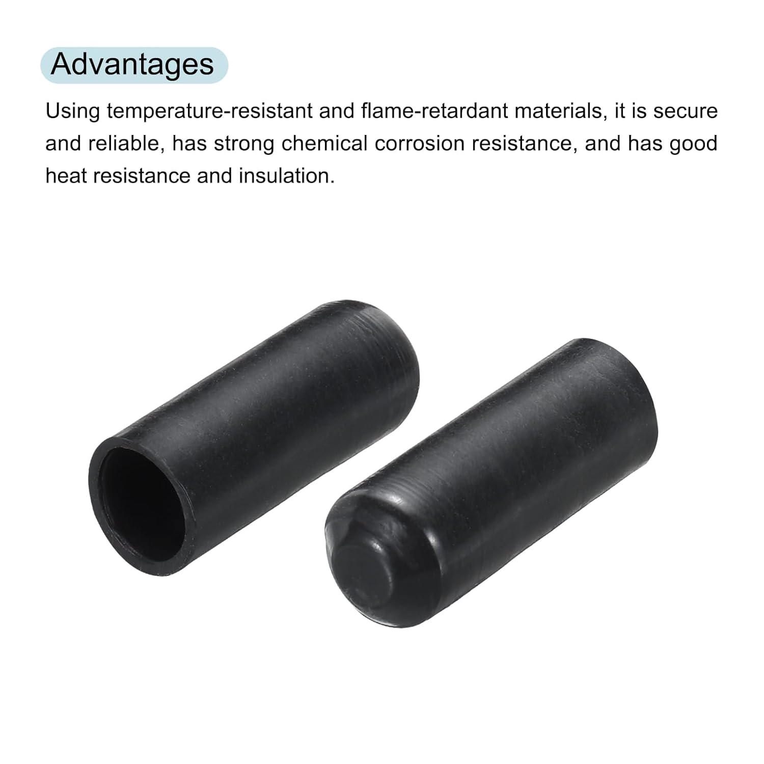 Uxcell Heat Shrink End Cap 10Mm ID X 30Mm L 2:1 Waterproof Electrical Wire Wrap Adhesive Lined Sealed Heat Shrink Tubing Caps for Wire Cable, Pack of 100 image number 4