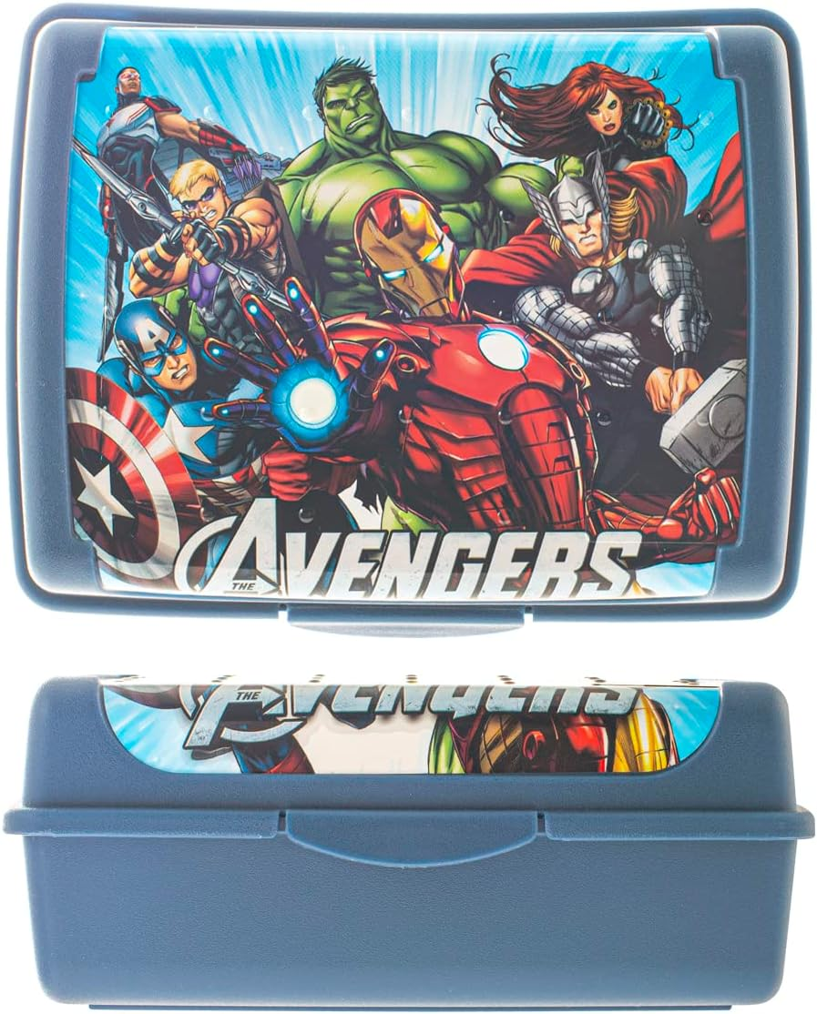 Home Avengers Evergreen Porta Pranzo Bimbo, Porta Merenda in Plastica, Lunch Box, BPA Free, 17X13Cm image number 3
