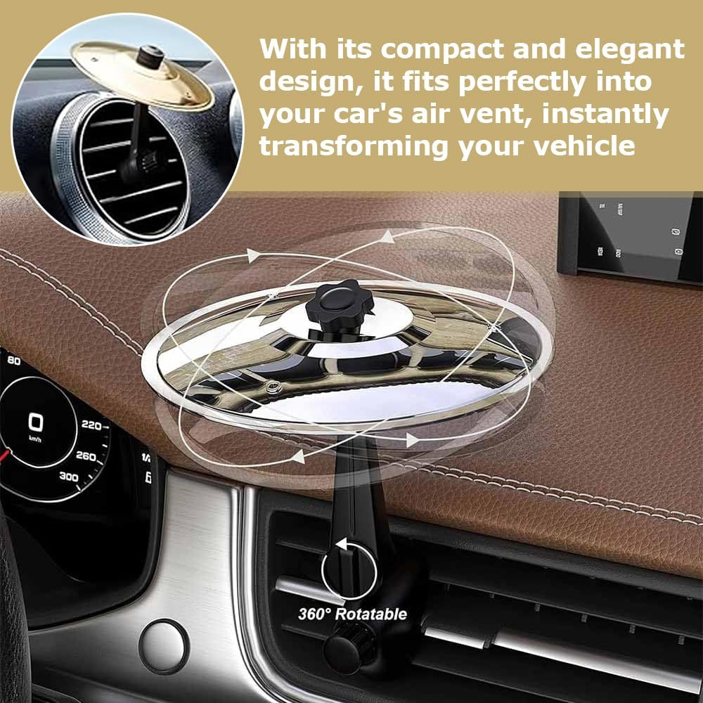 MOTRAIN 2 Pcs Car Crash Cymbal/Mini Cymbal Drum Decoration,Drum Cymbal Air Vent & Mini Crash Cym for Car Ventilation,Easy Installation image number 4