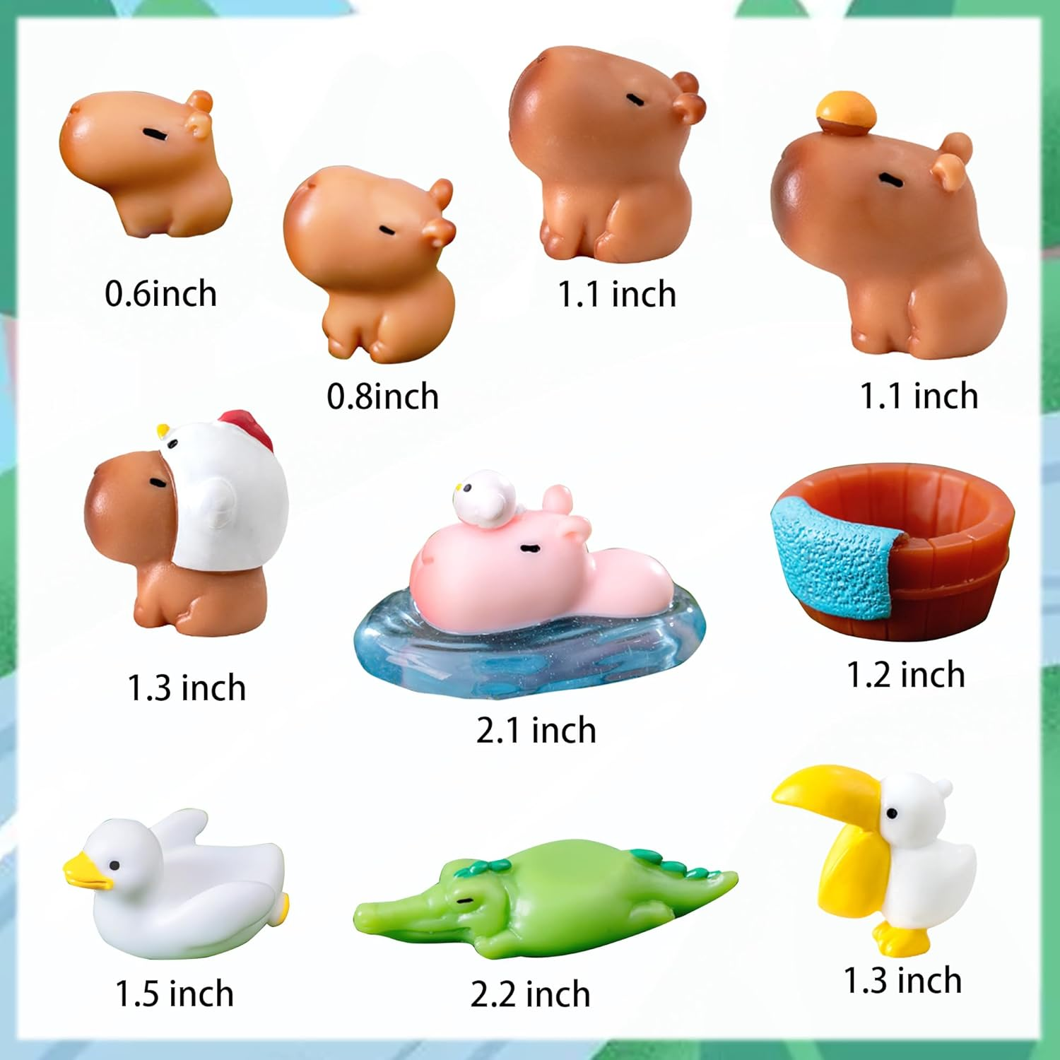 Capybara Cake Toppers Capybara Birthday Party Supplies，Toucan，Crocodile Cake Topper Woodland Animals Cake Decoration Woodland Baby Shower Decorations image number 4