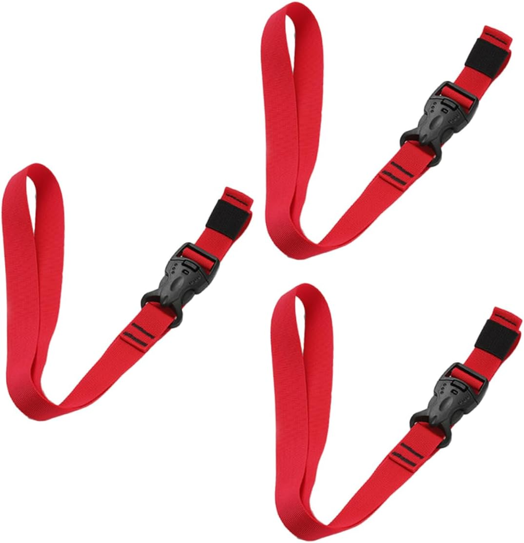 OSALADI 3Pcs Multifunctional Luggage Strap Nylon Buckle Ratchet for Camping Compression image number 2