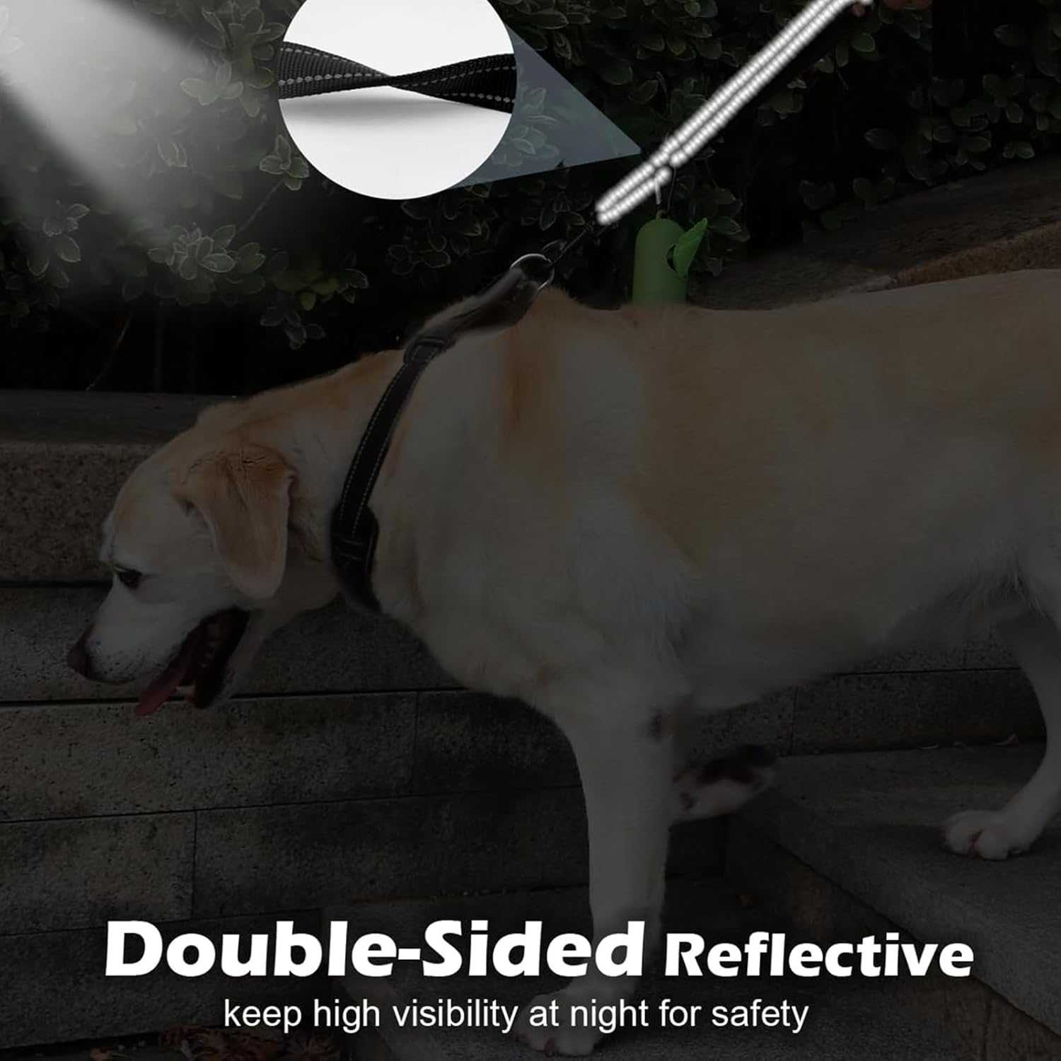 Mezrkuwr&reg; Strong Short Dog Lead, Heavy Duty Traffic Lead for Dogs, Dog Training Control, Reflective Leashes for Medium and Large Dogs