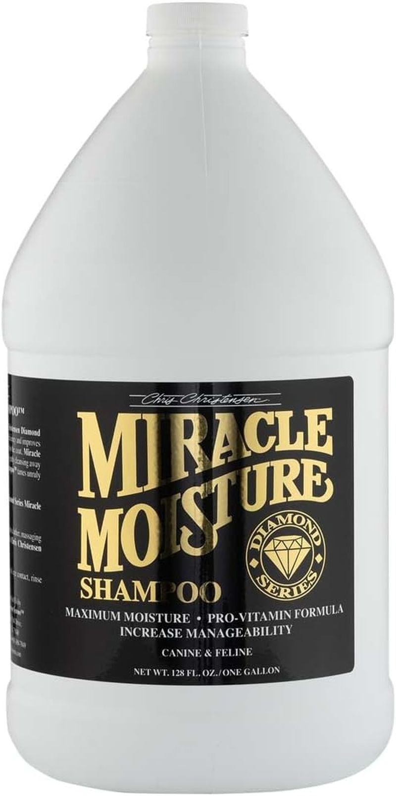 Chris Christensen Diamond Series Miracle Moisture Dog Shampoo, Groom like a Professional, Pro-Vitamin Formula, Provides Maximum Moisture, Use on Both Dogs and Cats, Made in the USA, 16 Oz image number 1