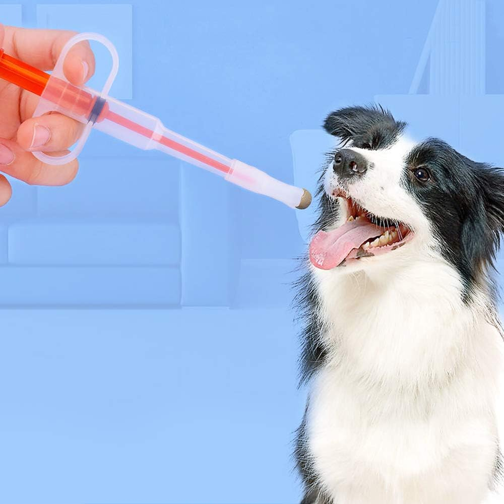 Nifocc Pet Medicine Feeder Pet Pill Syringe Pet Liquid Feeding Dispenser Feeding Tool with Soft Silicone Tip for Dogs Cats Birds Small Animals Blue and Red 2 Pcs image number 3