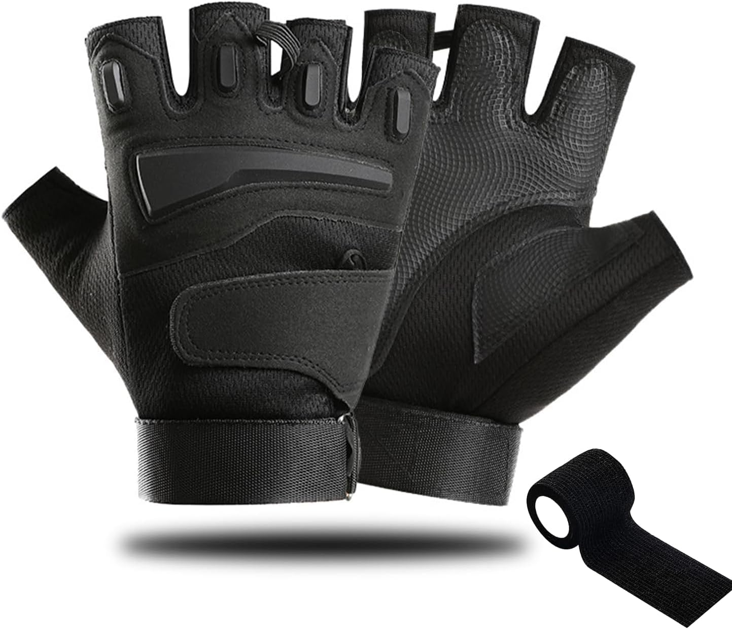 Gym Fitness Gloves with a Sports Bandage Breathable Elastic Training Workout Gloves for Men and Women Non-Slip Silicone Weightlifting Strength Pull-Ups Bodybuilding image number 5