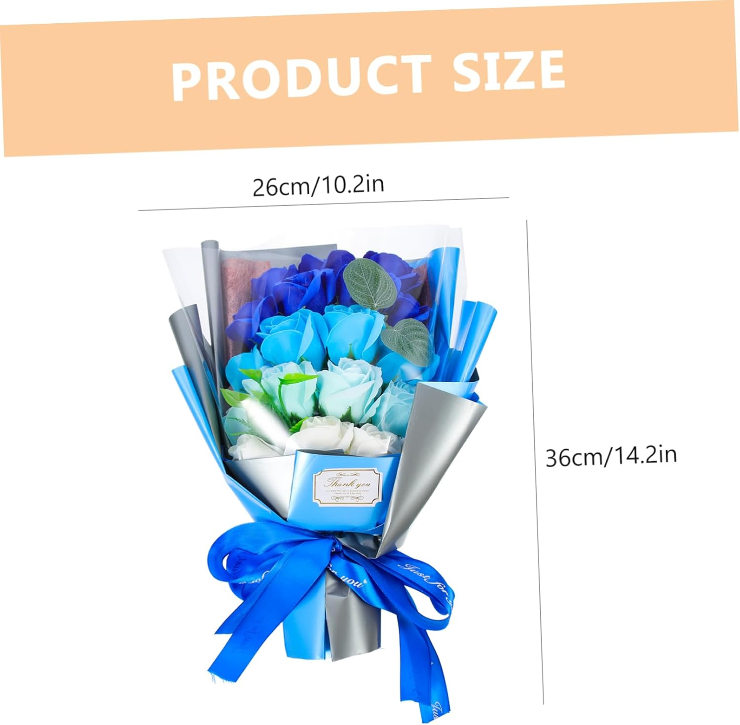 Alipis 1 Set Soap Flower Bouquet Present Soap Flowers Decorative Box Eternal Floral Arrangement for Valentine'S Day Anniversary Birthday for Home Decor and Spa