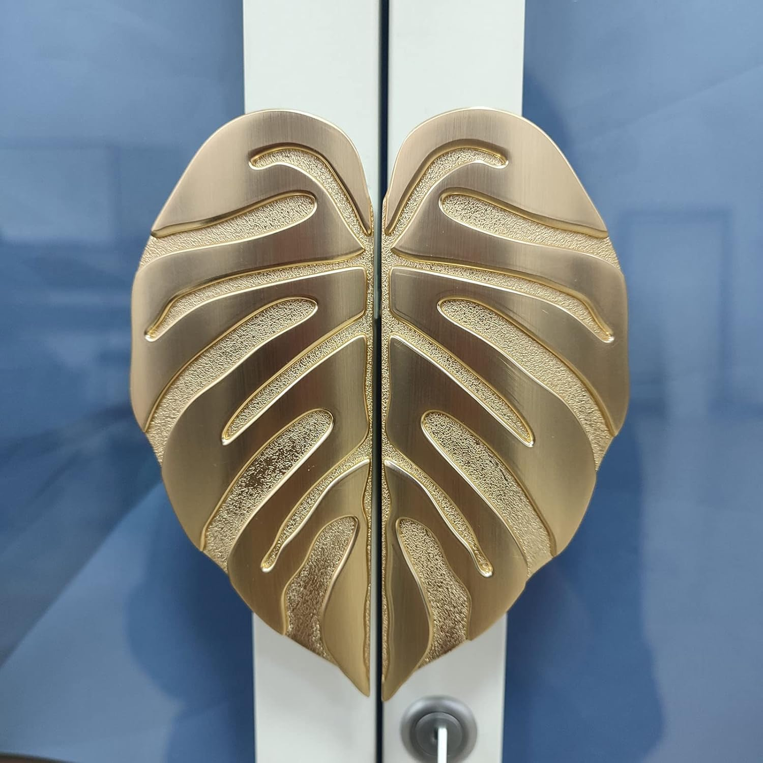 PIAOLGYI Modern Green Leaf Cabinet Knobs for IKEA Milsbo Cabinet, Zinc & Glass, Durable & Easy to Install image number 6