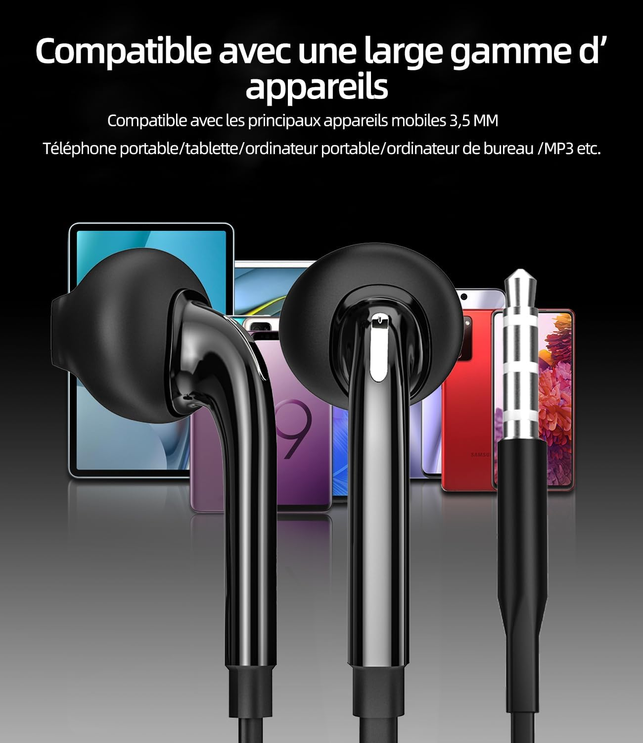 Earphones Wired Gamer (2 Pack) 3.5Mm Jack Headset Gaming Intra Ear Handsfree with Wired Audio Music Sports Compatible with Samsung Galaxy Xiaomi image number 3