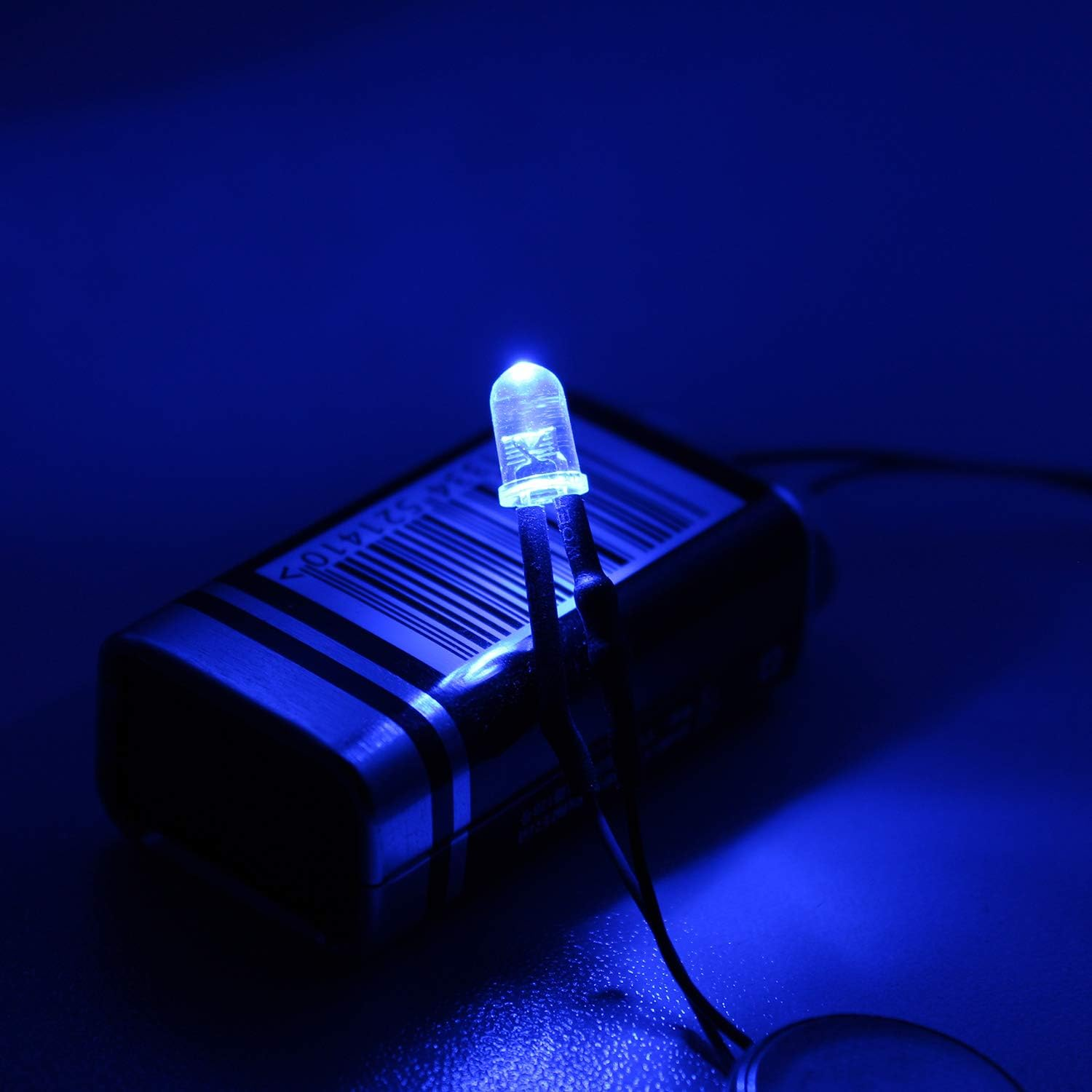 Dicuno 100Pcs(10 Colors X 10Pcs) 5Mm 12V Prewired LED Light Emitting Diode round Head LED Lamp Assorted Color Diodes Resistor Kit image number 2