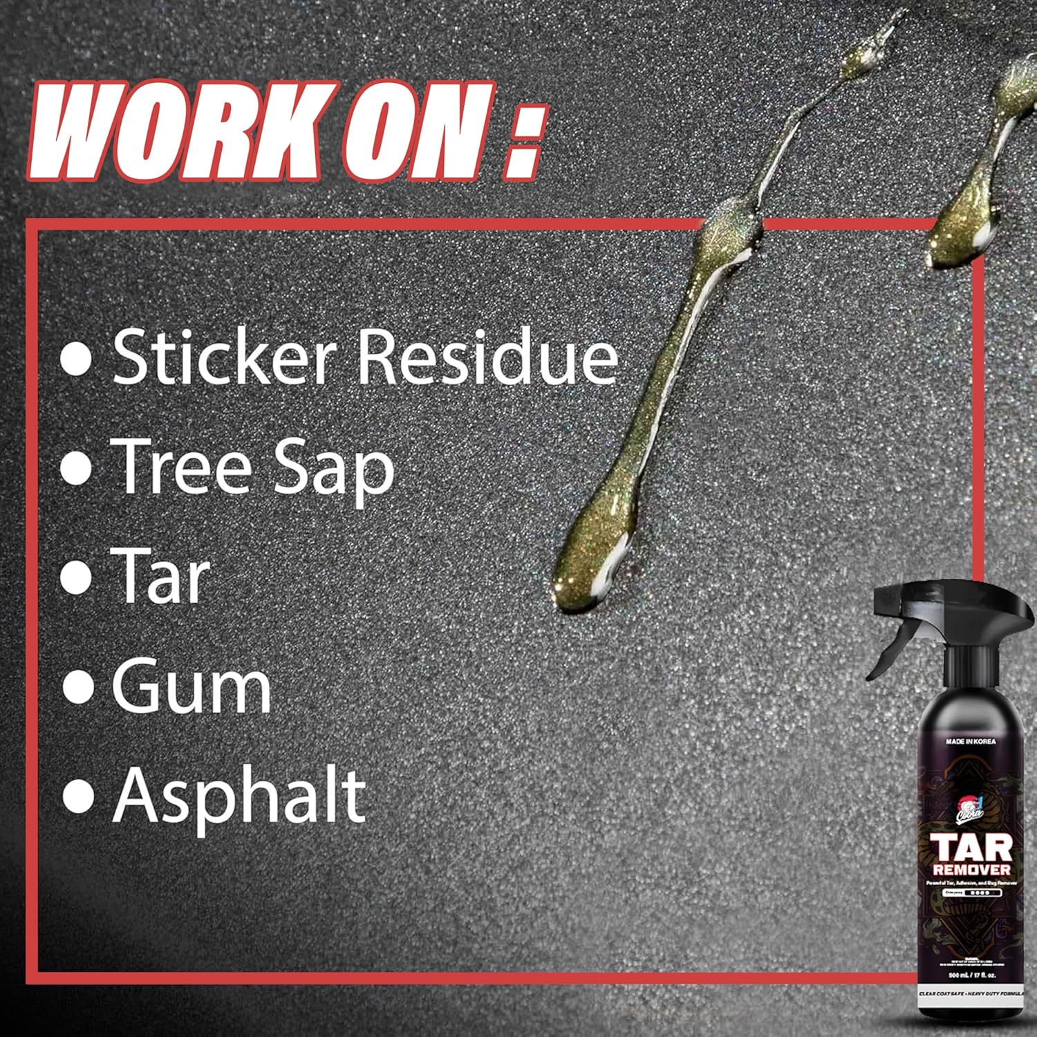 Tar Remover | Powerful Tar, Adhesive, and Bug Remover |500Ml image number 3