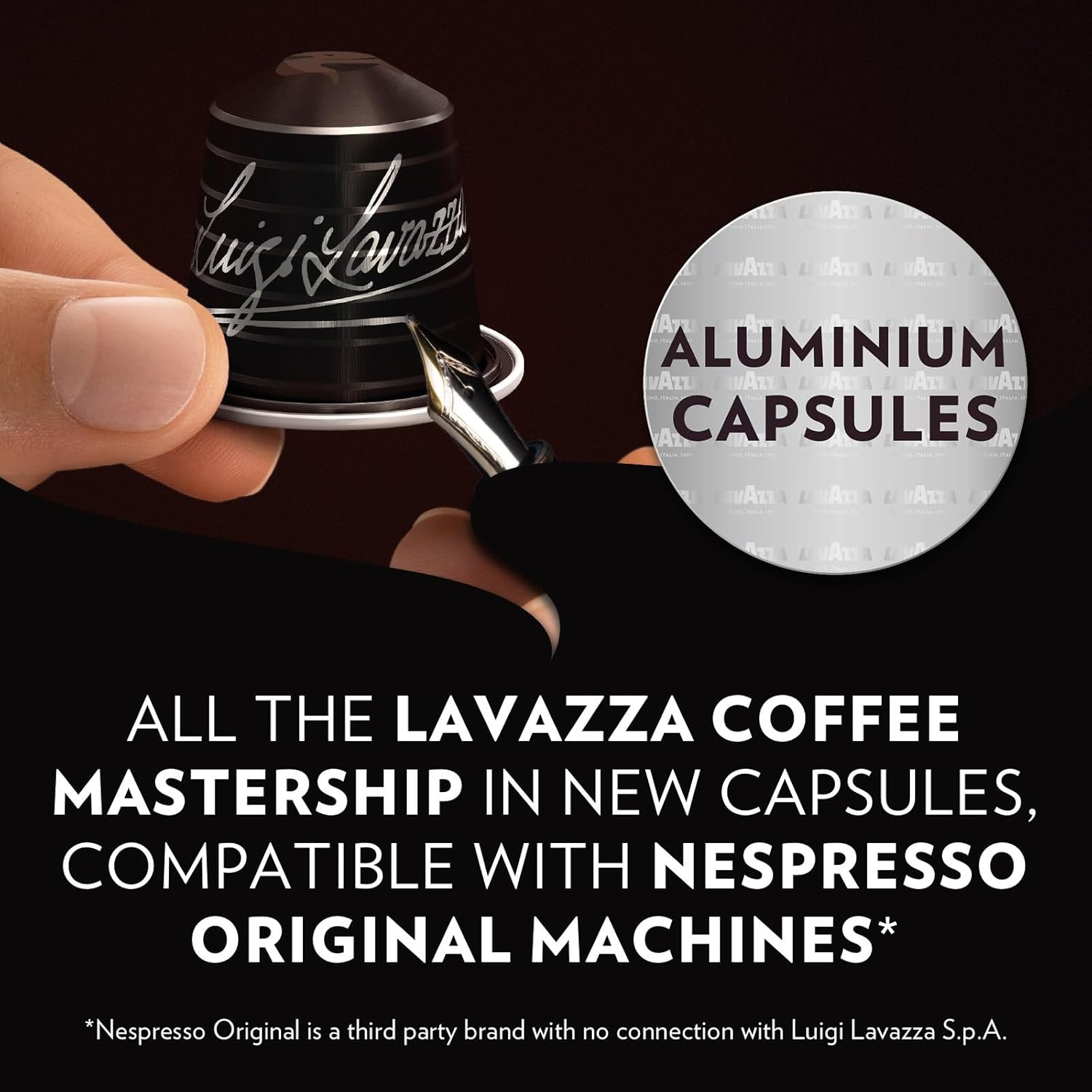 Lavazza, Espresso Maestro Classico, 100 Aluminium Coffee Pods Compatible with Nespresso Original Machines, Cereals & Cookies Notes, 100% Arabica, Intensity 9, Medium-Dark Roast, 10 Packs of 10 Pods image number 3