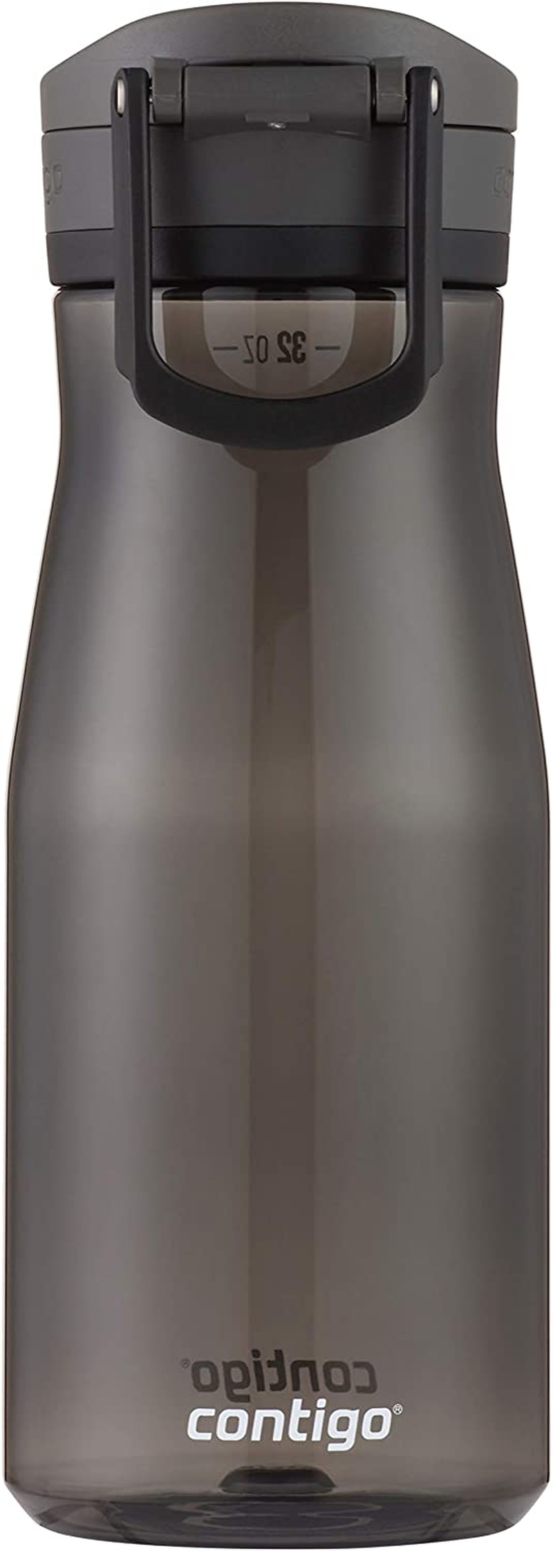 Contigo Jackson Autopop Water Bottle 946Ml - AUTOPOP&reg; Technology, One-Handed Hydration, Hygienic Lid Cover, Wide-Mouth Chug Spout, Secure Button Lock, Integrated Carry Handle - Licorice