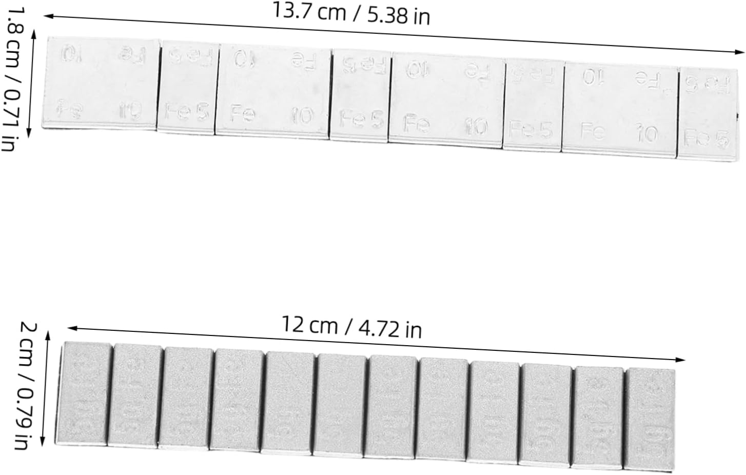 COSMEVIVI Car Wheel Balance Weight Blocks 7-Strips Pack Adhesive Heavy Duty Tire Weights Vehicle Tire Replacement Accessories for Automotive Tyres and Wheels image number 4