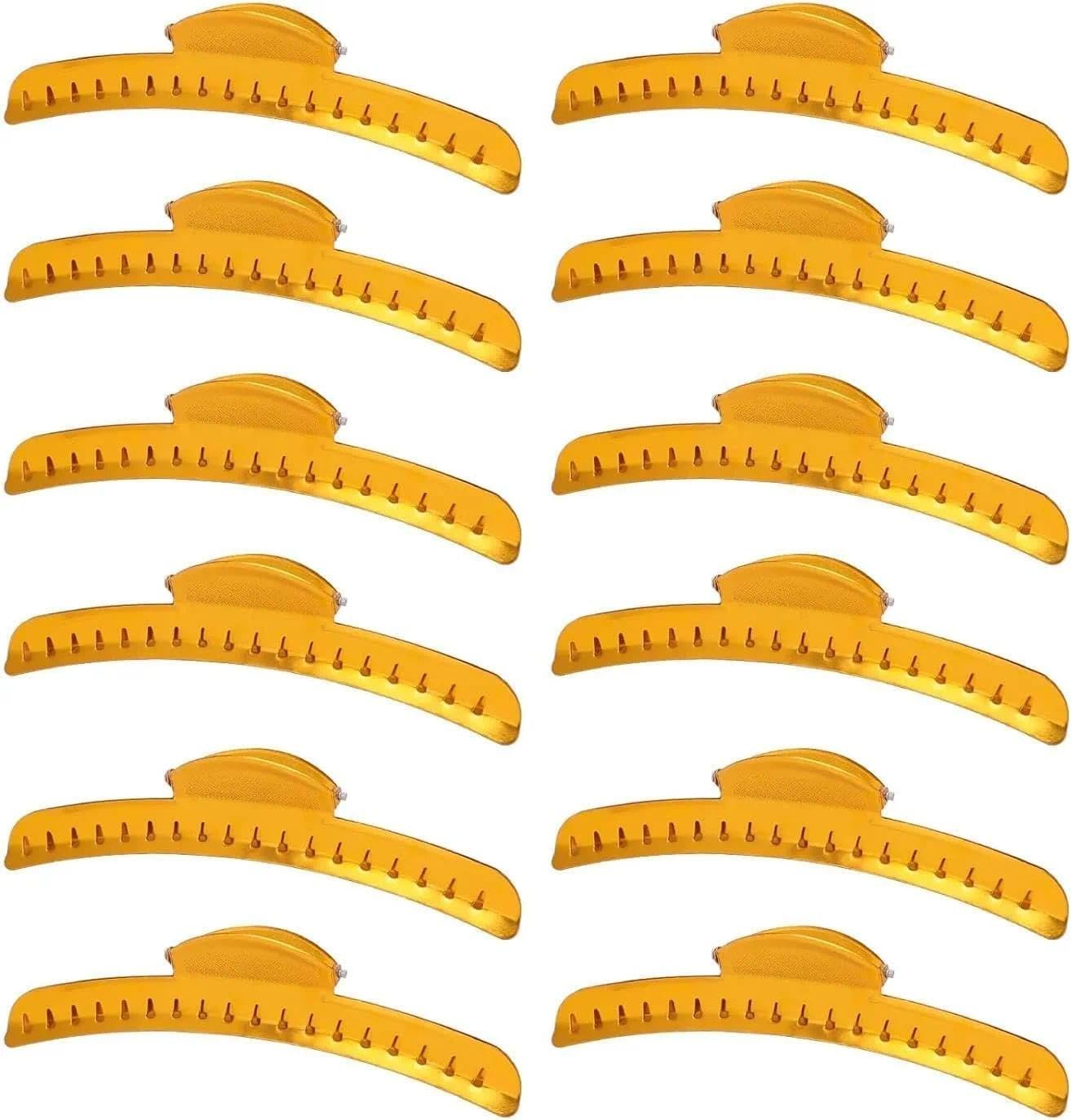 Metal Finger Wave Clips for Women, Vintage Style Small Hair Clips with Strong Grip and Comfortable Fit - 12 PCS, Ruibex （Gold）