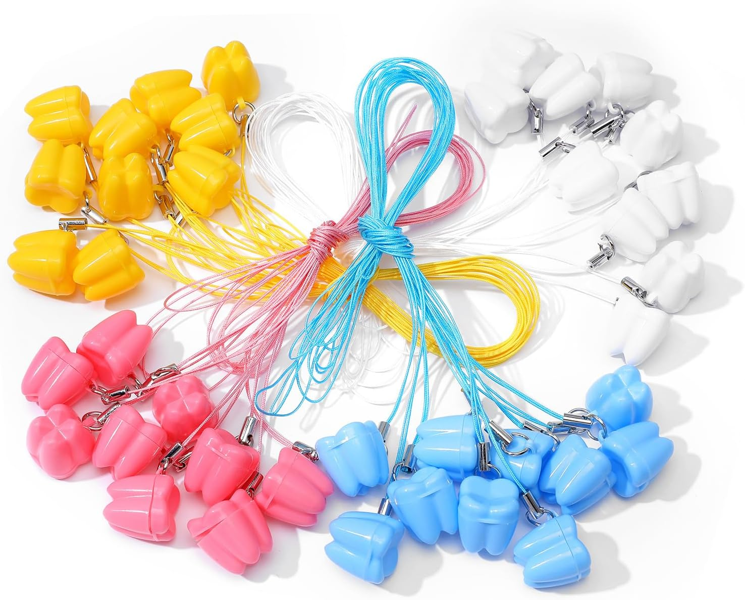 Tooth Saver Necklaces 40 Pcs Milk Tooths Storage Box Lost Teeth Necklace Tooths Fairy Bag Organizer Case Tooth Holder for Kids Teeth Party Supply Ornaments Accessories Keepsake Treasure