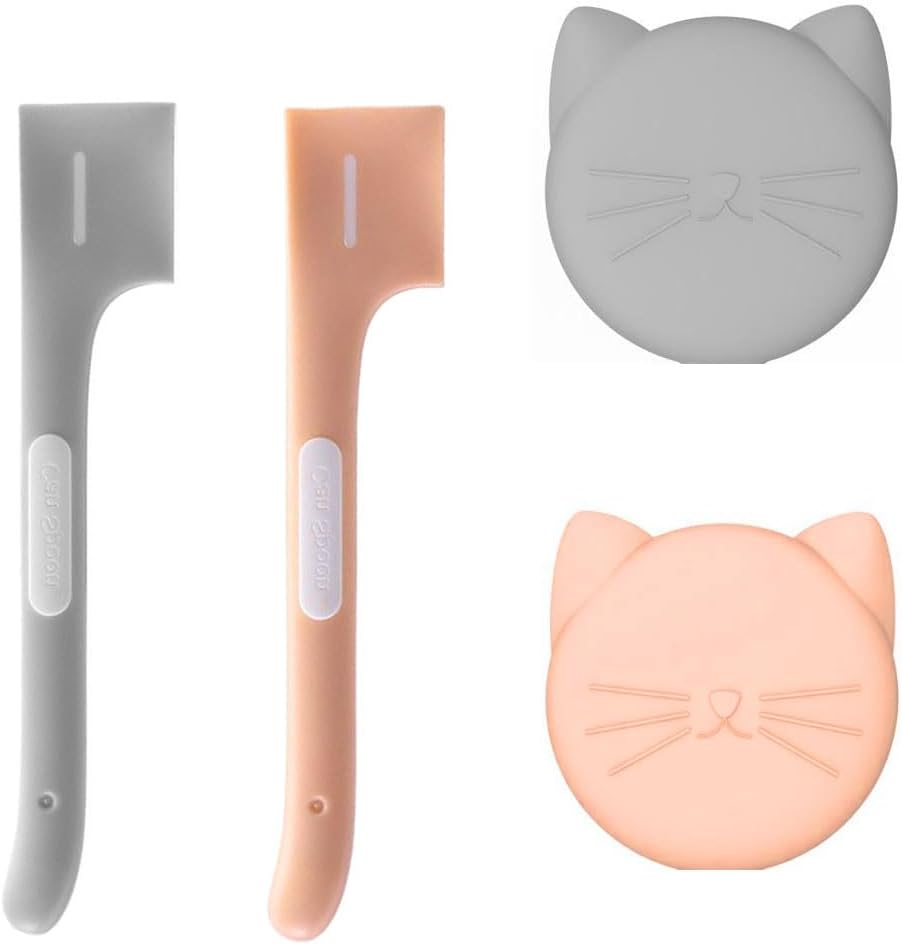 LEEQ 2 X Can Lid Cat Food and 2 X Silicone Spatula Silicone - Pet Food Can Lid for Puppies/Cat Food Fits Almost All Food Cans image number 3