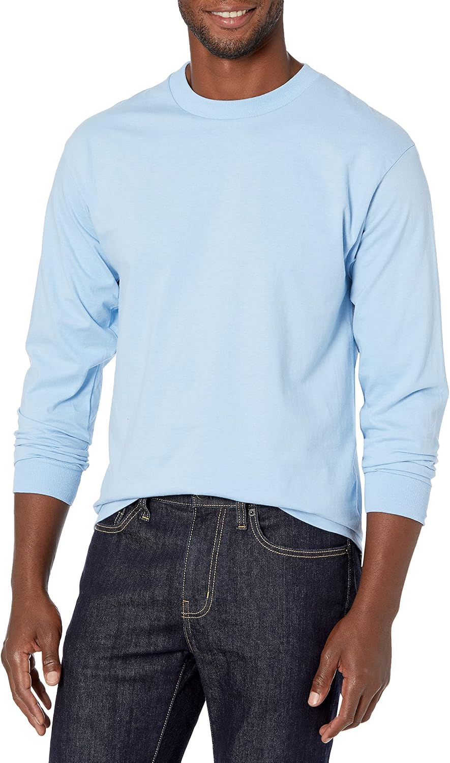 Hanes Men'S Beefy Long Sleeve Shirt, 1 or 2 Pack