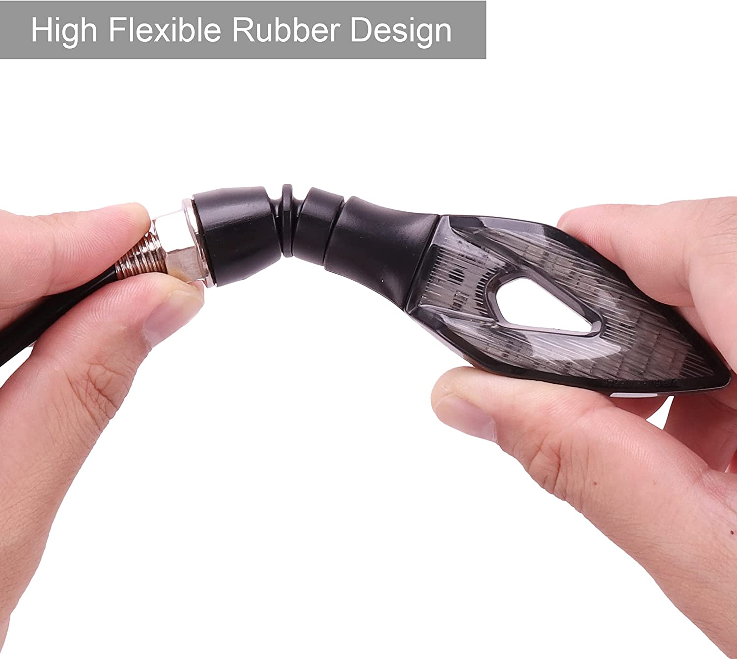 Kinstecks 4PCS Motorcycle Indicators Flowing Turn Signal Lights Motorbike Turning Indicators 12V 14 Leds Bulbs for Motorcycle Motorbike Scooter Quad Cruiser off Road