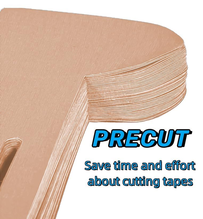 Kinesiology Tape for Knees, 10 Pcs - Knee Support & Stability, Knee Pain Relief Athletic Tape - Waterproof & Elastic, Breathable Hypoallergenic Latex-Free Tape, Black (Beige)