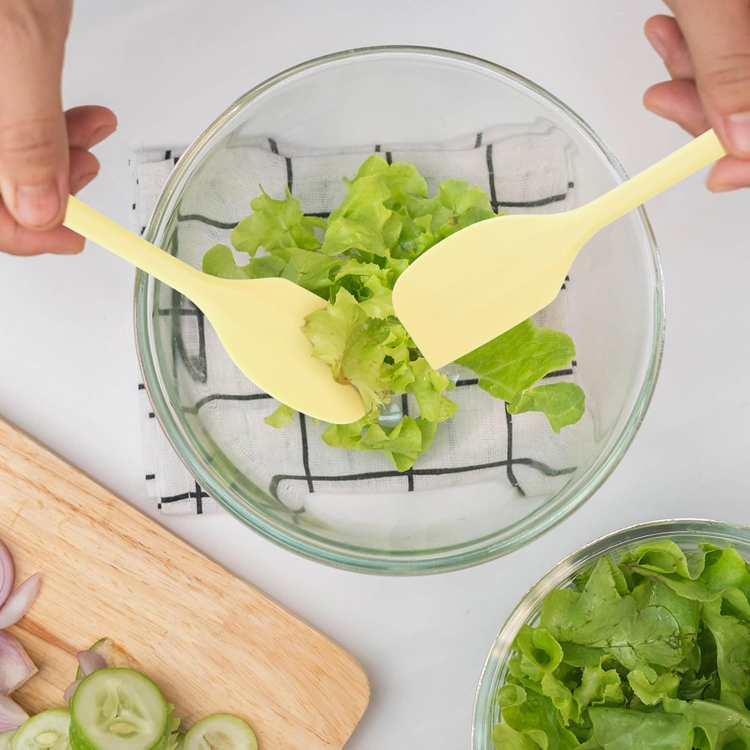 Realand 8Pcs Pastel Color Silicone Spatula, 8.5 Inch Rubber Spatula, Heat-Resistant Non-Stick Small Spatula Silicone Mini Baking Spatula Set for Cake Cream Kitchen Gadgets (Mixed Color) image number 2