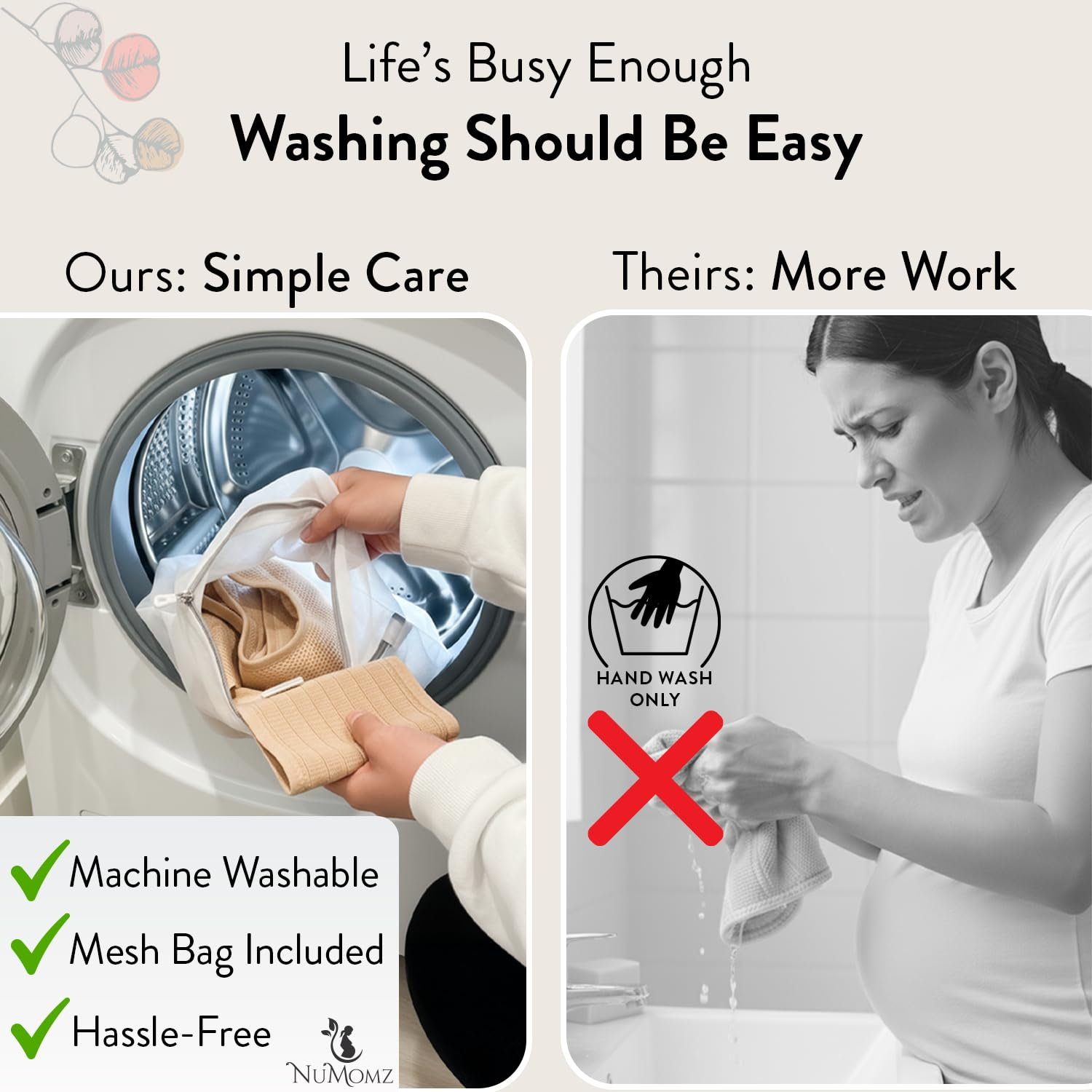 Maternity Belly Band for Pregnant Women - Adjustable Maternity Belt for Sizes XS up to XXL. Pregnancy Belly Support Band for Hip, Back, & Pelvic Pain Relief (Black) image number 5