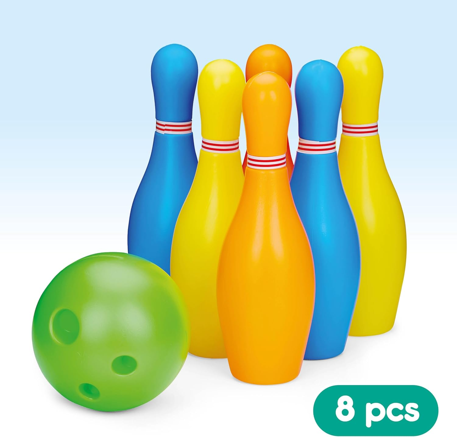 Eddy Toys 8711252244341 Bowling Set Toy 8 Pieces image number 2