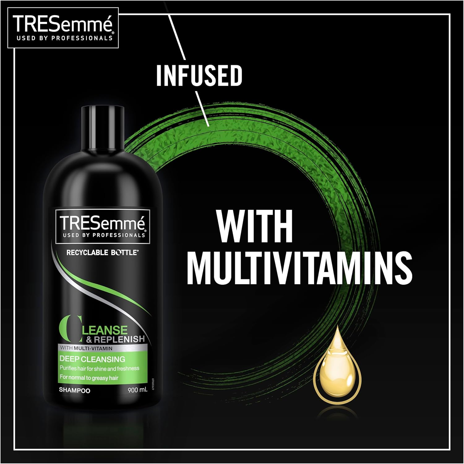 Tresemm&eacute; Replenish & Cleanse Shampoo with Vitamin C, Fresh, 900 Ml, Pack of 1