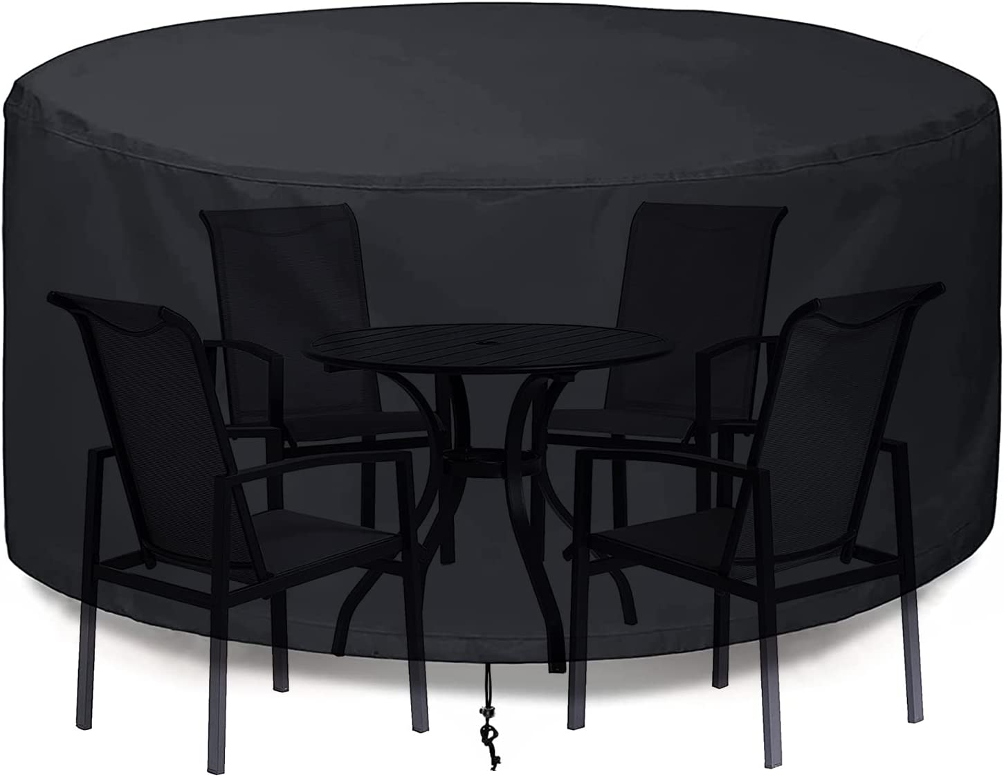 Patio Furniture Cover Waterproof Durable Heavy Duty 210D Oxford round Outdoor Table Chair Set Covers for Garden round Table Dining Set image number 1