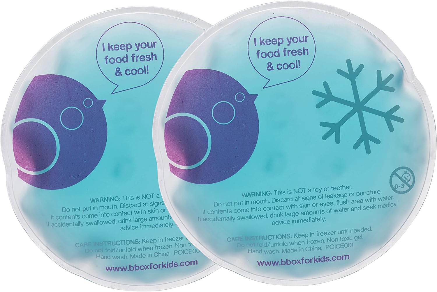 B.Box Gel Cooler, Twin Pack - Silicone Pouch or Bag - 13Cm X 13Cm X 1Cm - Insulated - Dishwasher Safe - Freezer Safe - Basic - Food Container image number 6