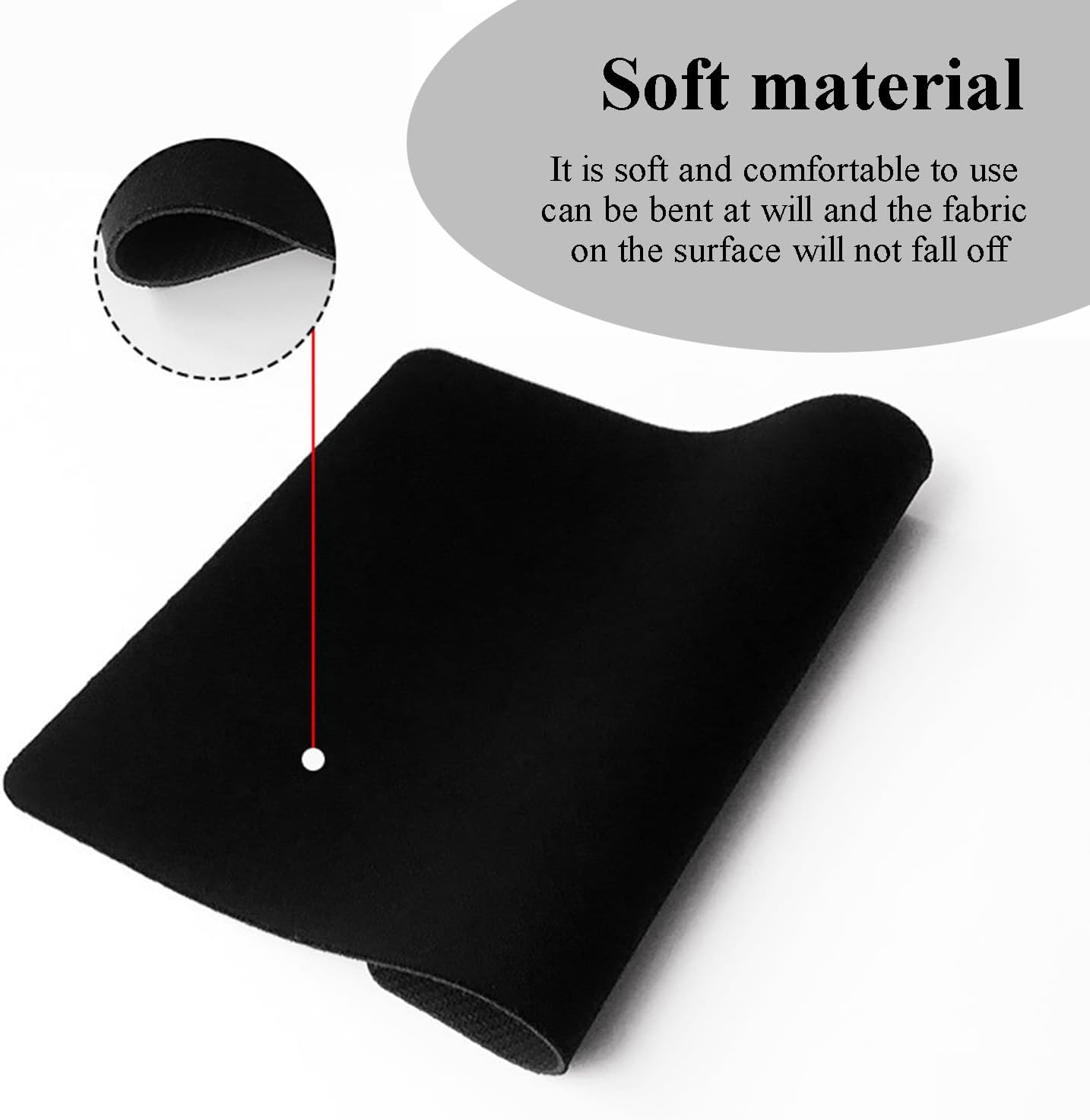 2 Pcs Comfortable and Portable Anti-Slip Rubber Mouse Pads, Precisely Locked Edges, Easy-To-Clean and Reusable Laptop Mouse Pads (25 * 30 * 0.3Cm) image number 3