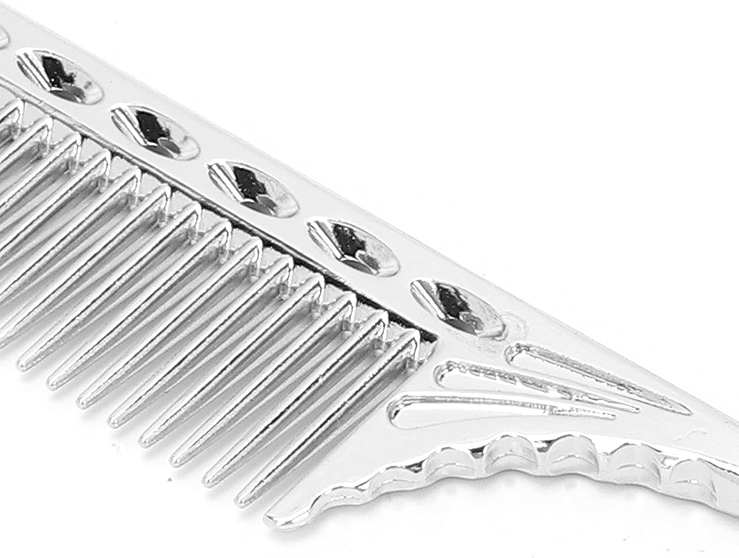 Professional Rat Tail Hair Comb, Parting Comb, Salon Hairdressing Styling Comb Barber Aluminum Metal Comb, Salon Comb (Silver) image number 6