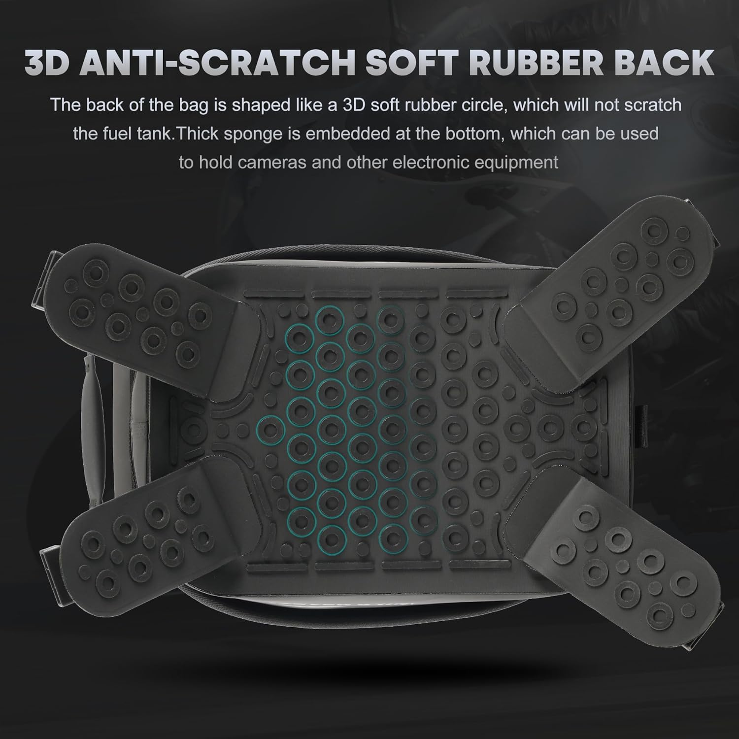 WILD HEART Universal 8L Large Capacity Waterproof Motorcycle Tank Backpack for Motorcycling (Black) image number 3