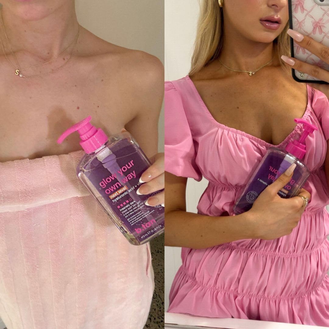 B.Tan Glow Your Own Way - Next Level Self Tan Gel for Women 16 Oz Gel image number 6